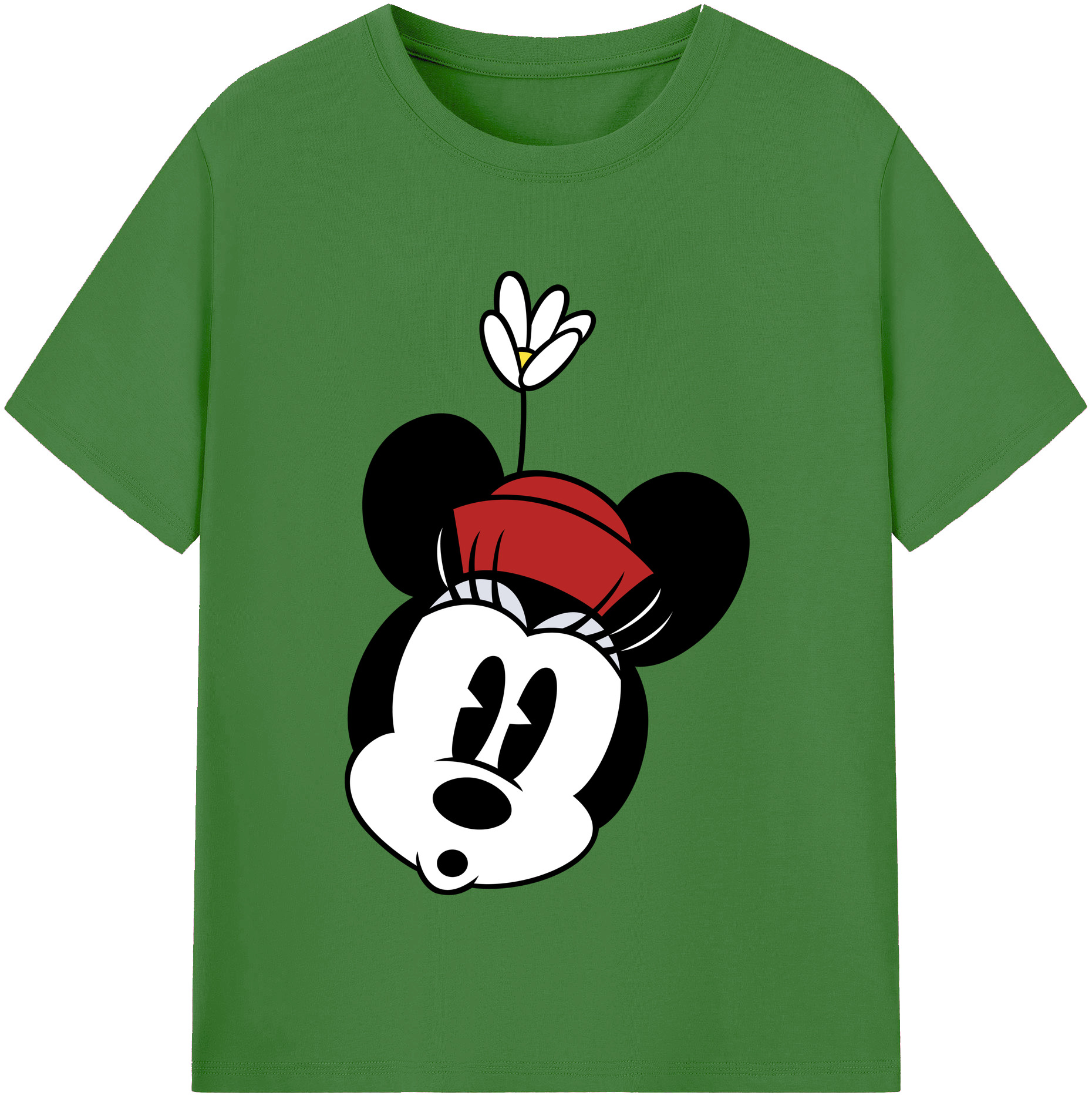 （画像用） ミッキーマウス Mickey Mouse レディースカジュアルプリントTシャツ（綿100％）
